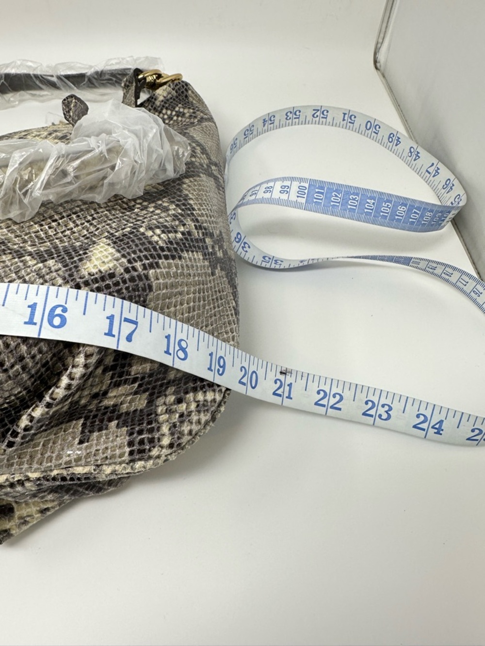 NEW G.I.L.I. GILI Milano Double Zip Exotic Leather Hobo Bag Purse Snake Grey - Picture 7 of 15